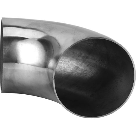 Tube acier inoxydable 4 pouces coude 90 degrés échappement poli universel, raccord tuyau auto brillant (1/5)