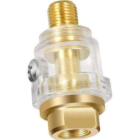 Mini Inline Greaser, 1/4 Inch Mini BSP Inline Greaser, Mini Inline Greaser for Air Tools, Suitable for Various Air Tools (1/5)