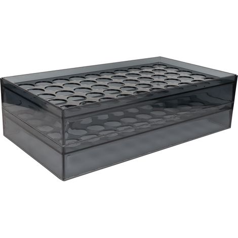 Support de bouteilles d'encre de tatouage, 50 emplacements, transparent renforcé en PC, diamètre 3 cm, présentoir épais pour salon de tatouage (1/5)