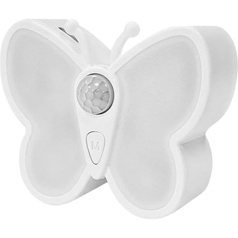 Lampe de placard à détecteur de mouvement, veilleuse adhésive en forme de papillon Lampes adhésives rechargeables par USB pour (1/5)