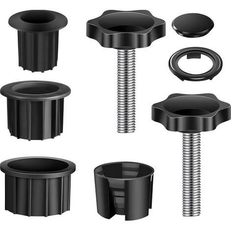 8 Pièces Anneaux de réduction pour Pied de Parasol Kit, Adaptateur de Pied de Parasol Umbrella Stand Parts, Balcon Supports de Parasol Réducteurs pour Table de Terrasse Balcon Arrière Cour (1/5)
