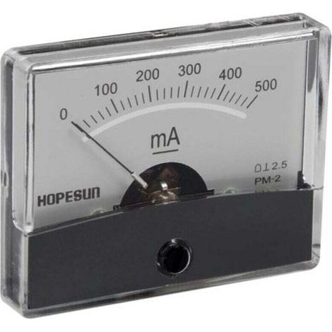 Hope Sun Ampèremètre analogique courant continu 500 mA, compteur de panneau avec échelle, pour installations électroniques, véhicules, alimentation électrique, projets de bricolage, armoires de (1/4)