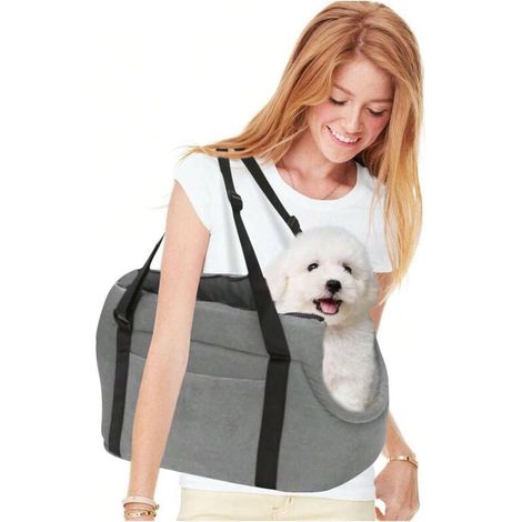 Sac à bandoulière pour chien, sac de transport pour chien, chat, petit sac de voyage pour animaux de compagnie (1/4)