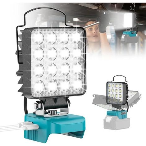 Lampe de travail LED rechargeable 48 W 2400 lm USB C (1/5)