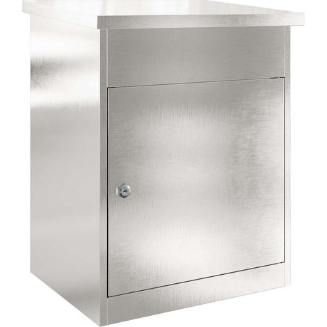 Boîte de dépôt de colis avec stockage Argenté 47,5 x 38 x 59 cm