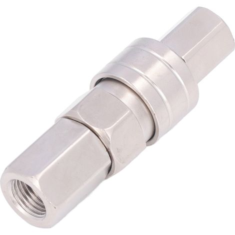 Raccord de tuyau pneumatique à connexion rapide autobloquant en acier inoxydable nickelé (filetage femelle 1/4 (SF+PF20)) (1/5)