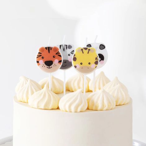 Zoo-Safari-Tierkerzen zum Geburtstag, 4 Stück (1/2)