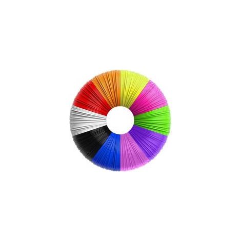 Fil Stylo 3D, Recharges de Filament Pla 1.75 pour Stylo 3D, 10 couleurs, 5M Chacun, 3D Pen Filament pour Enfants et Adulte, Compatibles avec le Stylo D'impression 3D Professionnel