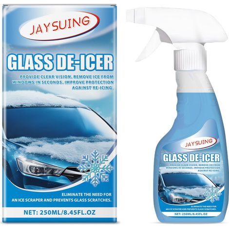 Scheibenenteiser, Enteisungsmittel für Autoscheiben, Antibeschlagmittel, milde Formel, praktisches Reinigungsspray – 250 ml -- DE (1/5)