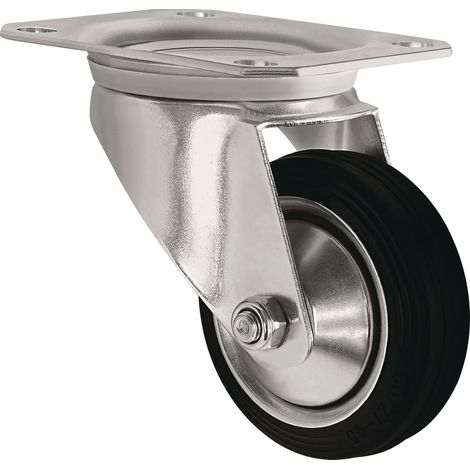 Rueda giratoria D.125mm Cap.100kg Placa VG L105xB80mm TECWERK (1/2)