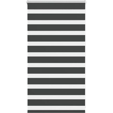 Doppelrollo Schwarz 80x100 cm Stoffbreite 75,9 cm Polyester