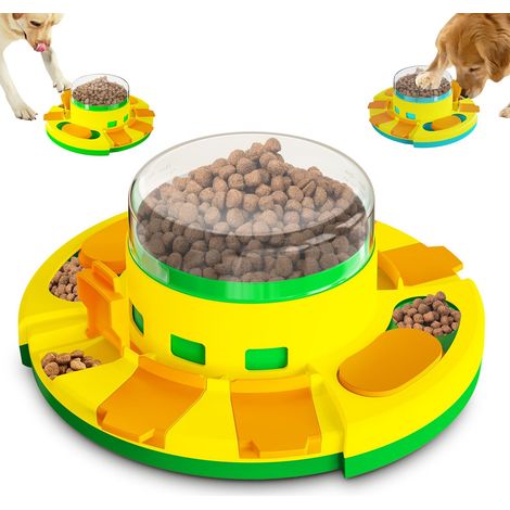 Jouet d'Occupation Chien Puzzle Interactif Gamelle Anti-Glouton Distributeur de Croquettes Interactif pour l'Intelligence et le QI du Chien