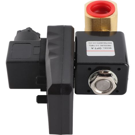 Vanne de purge électronique avec minuterie, électrovanne de purge pour réservoir de compresseur d'air split 24 V CC (1/5)