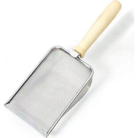 Grande pelle à litière pour chat - 28 x 10 x 5 cm - Ramasse-crottes - Manche long - Large surface de ramassage - Pelle à (1/5)