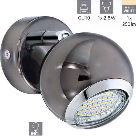 EGLO - BIMEDA FARETTO LED 1 LUCE 2,8W GU10 NICKEL/NERO/CROMO 31005 (1/5)