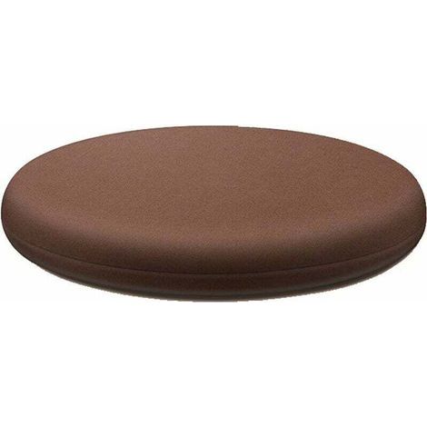 Rundes Stuhlkissen 40 cm, abnehmbarer Bezug, waschbar, 4 cm dick, aus Memory-Schaum, braun (1/5)