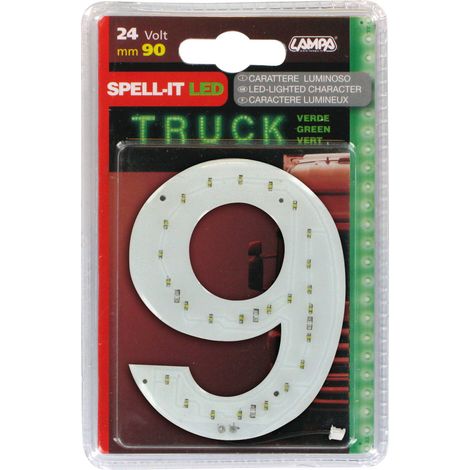 Spell-It Led, 90 mm, 24V - Verde - 9