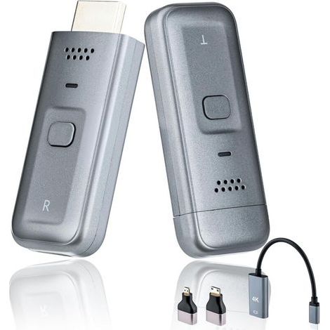 Émetteur-Récepteur HDMI sans Fil, 1080P@60Hz, 2,4G/5G, Portée 30m, sans Latence, Plug&Play, Multi-Usage pour Ordinateur Portable/PC/TV vers Un projecteur/Moniteur/HD TV (1/5)
