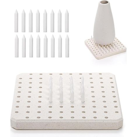 Support de cuisson pour poterie avec clous inclinables, support réfractaire en céramique, outil de cuisson pour four résistant aux hautes températures (1/5)