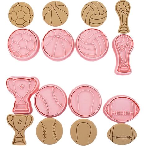 Découpes de ballons de football avec tampon, 8 pièces. (1/3)