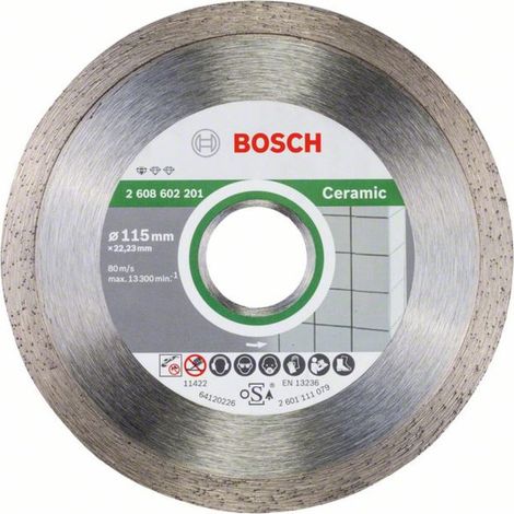 Bosch Diamanttrennscheibe Standard for Ceramic 115 x 22,23 x 1,6 x 7 mm