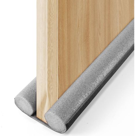 Türbodendichtung, füllt den Spalt unter der Tür, hält heiße und kalte Luft ab, verstellbar, grau, 93 cm lang (1/4)