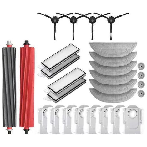 Ensemble de 28 pièces (brosse, filtre, sac à poussière, chiffon) pour aspirateur Roborock S8 MaxV Ultra - Pièces de rechange