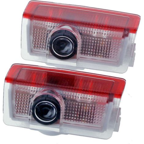 BRAVIX Lot de 2 projecteurs de logo de portière de voiture - Compatible avec Benz A B C E M G GL GLA GLC GLE GLS Classe 4dr W205 W213 W176 W166 W212 (1/5)