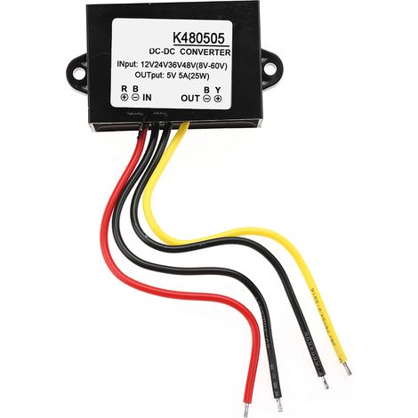 DC-DC 12V/24V/36V/48V auf 5V 5A Abwärtswandler-Netzteilmodul (1/5)