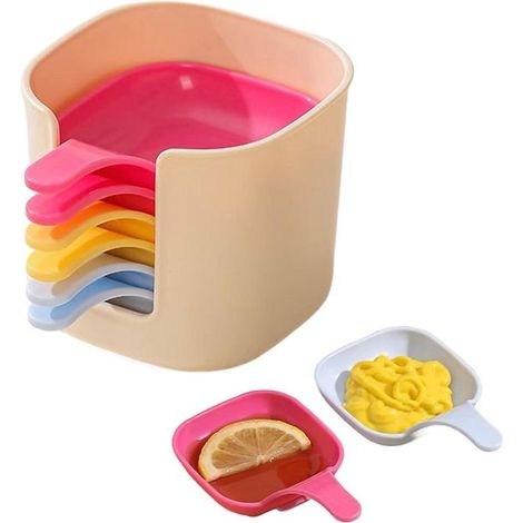 Ciotoline per salse - Ciotole per salse - Piatti per servire salse - Design impilabile - 6 pezzi - Non specificato (1/5)