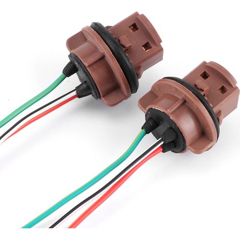 2 Stück Kfz-Bremslicht- und Fahrlicht-Kabelbaumstecker für 7440 7441 7443 7444 T20 992A Glühbirne (1/5)