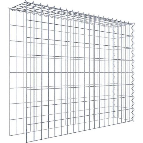 Gabiondeco - Gabion - Element de prolongation en hauteur et en longueur 100 cm x 80 cm x 20 cm (L x H x P). maille 5 x 10 cm. Spirale. Attention il manque deux gril... (1/5)