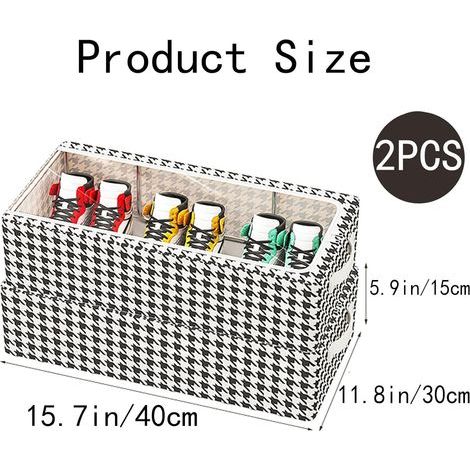 Lot de 2 organisateurs de chaussures pour placard, bacs de rangement, organisateur de chapeaux, boîtes de rangement sous le lit, boîtes de rangement pliables et empilables pour ranger chaussures, vête (1/5)