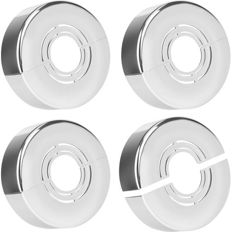 Lot de 4 rosettes pour tuyaux, rosettes de couvercle pour robinets, rosettes de robinet, rosettes de couverture en acier inoxydable (21 mm) (1/5)