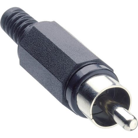 Lumberg XSTO 1-BK Cinch-Steckverbinder Stecker, gerade Polzahl: 2 Schwarz 1 St.