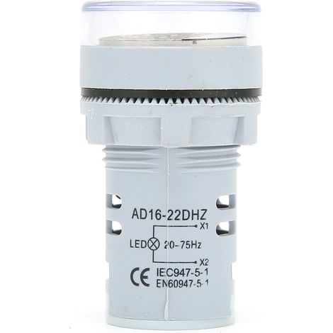 AD16-22DHZ Fréquencemètre 2075 Hz, panneau lumineux, moniteur blanc (1/5)