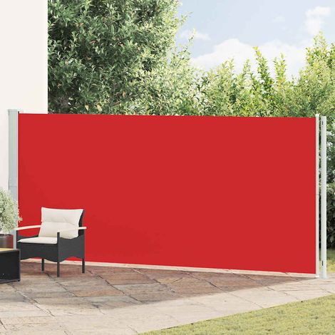 vidaXL Toldo lateral retráctil de jardín rojo 180x600 cm (1/5)