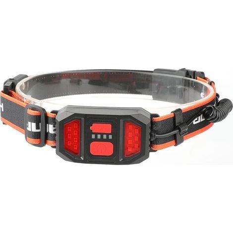 USB Rechargeable LED Headlamp Waterproof Outdoor Red Light Warning Headlamp (1/5)