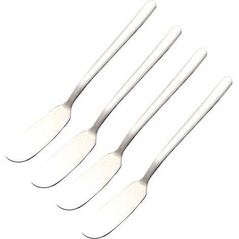 Ensemble de 4 spatules à fromage, couteau à beurre en acier inoxydable, petit couteau à sandwich, couteau à confiture et à beurre (1/5)
