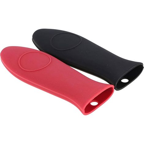 2 supports silicone résistants chaleur pour poêles fonte, antidérapants, faciles nettoyage