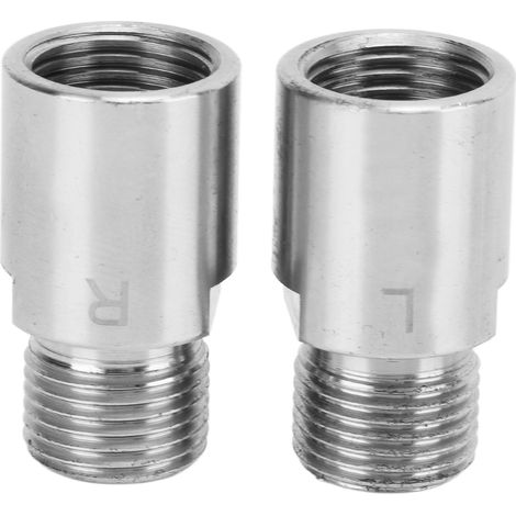 Lot de 2 rallonges de pédales de VTT en acier chrome-molybdène, 20 mm, argentées (1/5)