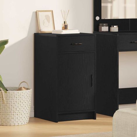 Sideboard Schwarz Eichen-Optik 40 x 40,5 x 75 cm Holzwerkstoff