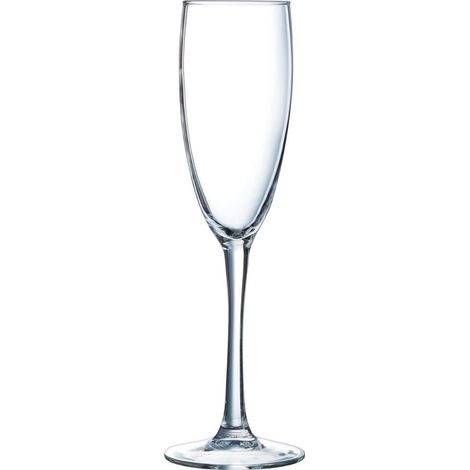 Lot de 6 flûtes à champagne en verre 19 cl Passe au lave-vaisselle (1/5)