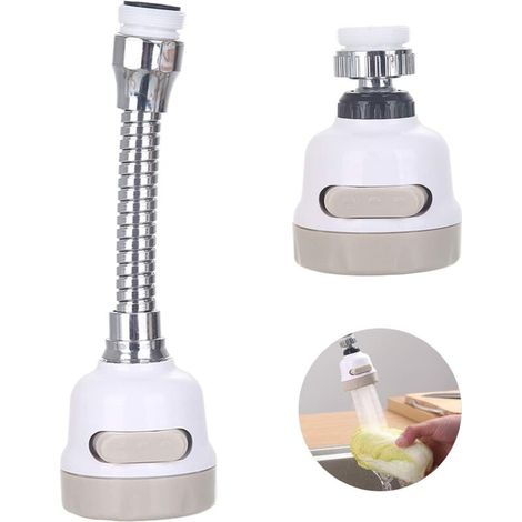 Pulvérisateur De Robinet - Tête Pivotante 360° - ABS Silicone - Pour Cuisine Salle De Bain Douche - 1 Pièce (1/5)