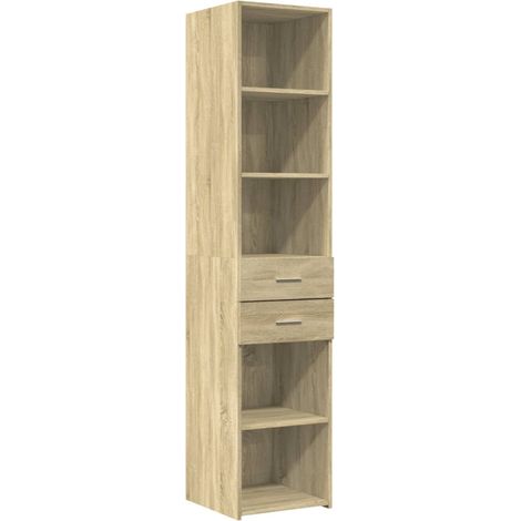 Buffet,Bahut,Meuble de Rangement haut chêne sonoma 40x42,5x185 cm bois d'ingénierie CFW15494 (1/5)
