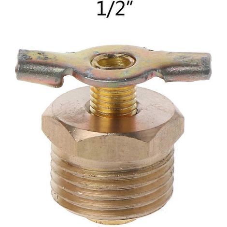 Purgeur d'eau mâle NPT 1/4", 3/8" 1/2", type ailettes, pour compresseur d'air, robinet de purge de réservoir avec poignée en T, facile à utiliser, 4 points, 20 mm 4 points 20 mm (1/5)