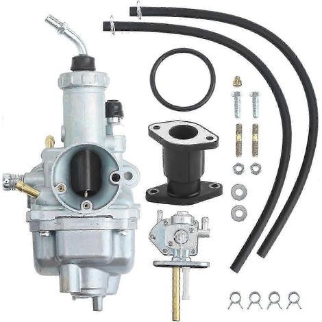 Carburateur YFM125 compatible avec Yamaha Breeze 125 (1989-2004) et Grizzly 125 (2004-2013) avec manchon d'admission/valve d'essence SZRH