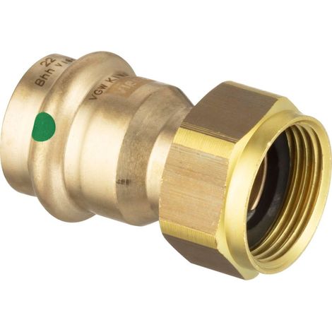 Viega Profipress Sanpress-Raccordo a vite, d 22mm, G 11/2 Bronzo rosso o bronzo al silicio, Ottone Modello 2263, 305260