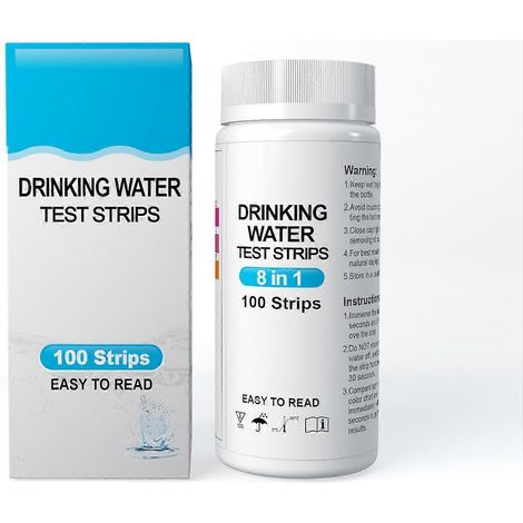 bandelette de test pour l'eau de piscine et de spa, 100 bandelettes de test pour le fer, le cuivre, l'alcalinité totale et le pH (1/4)