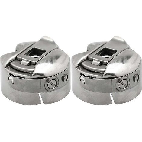 Boîtier de canette plat ordinaire pour machine à coudre à point noué avec accessoires de machine à coudre (2 pièces, argent) (1/4)